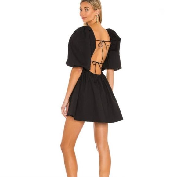 Lover + Friends Almar Black Puff Sleeve Mini Dress Size: XS - Picture 2 of 2